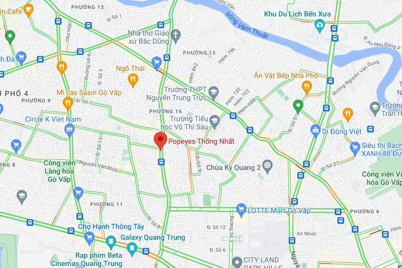Bản đồ vị trí gần căn nhà bán đường Thống Nhất Phường 16 Quận Gò Vấp. Diện tích: 85 m2, 2 tầng. Giá chỉ 5.3 tỷ (TL)