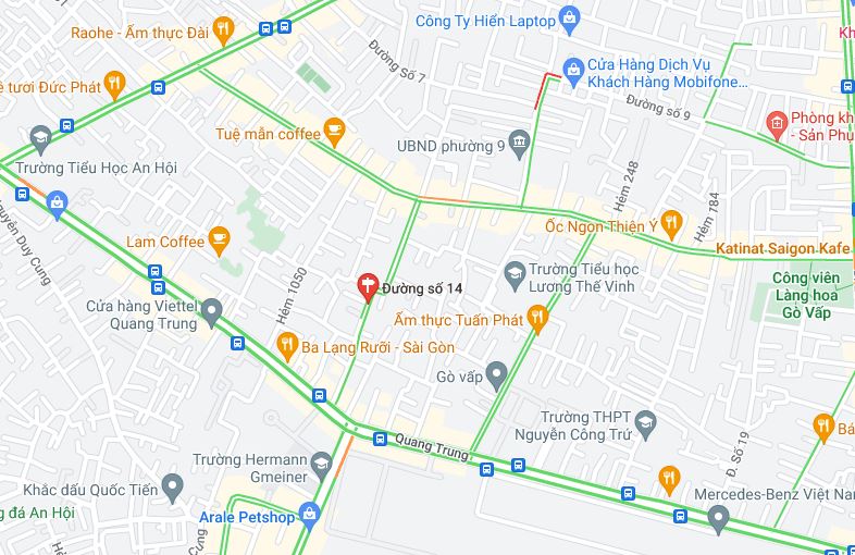 Bán nhà mặt tiền Đường số 14 Quận Gò Vấp dưới 10 tỷ
